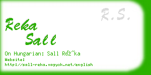 reka sall business card